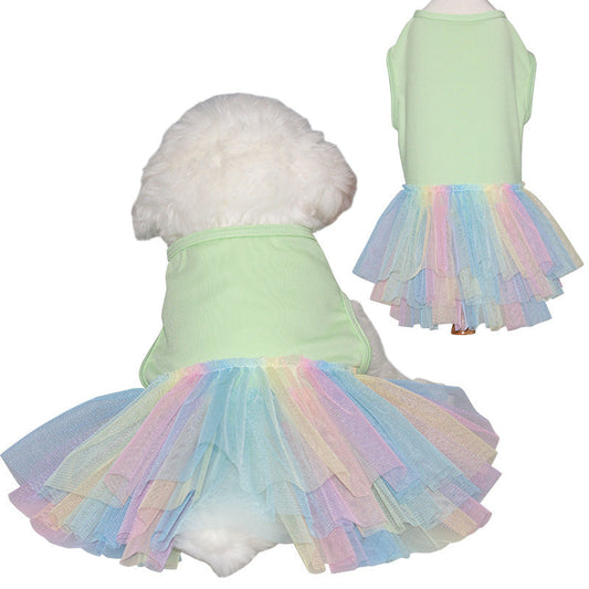 JMT-519562 Colorful Lightweight Pet Gauze Skirt for Dogs in Multiple Sizes