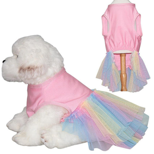 JMT-519562 Colorful Lightweight Pet Gauze Skirt for Dogs in Multiple Sizes