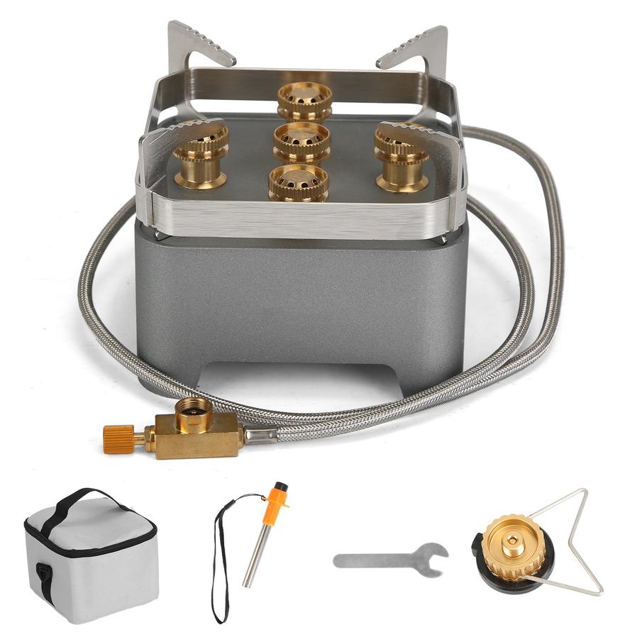 JMT-519818 12000W Windproof Portable Camping Stove with Carrying Case and Igniter for Outdoor Adventures