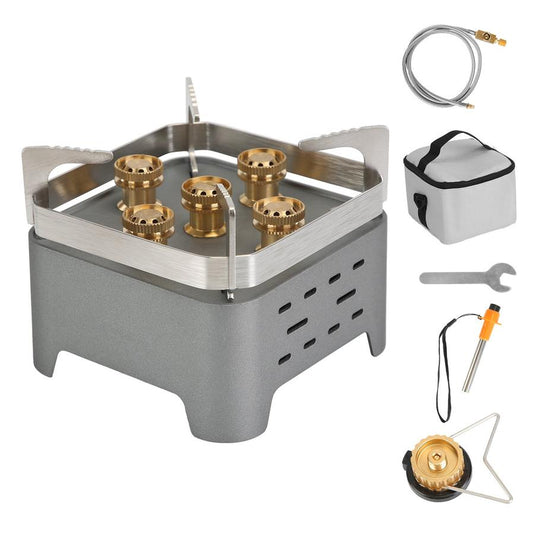JMT-519818 12000W Windproof Portable Camping Stove with Carrying Case and Igniter for Outdoor Adventures