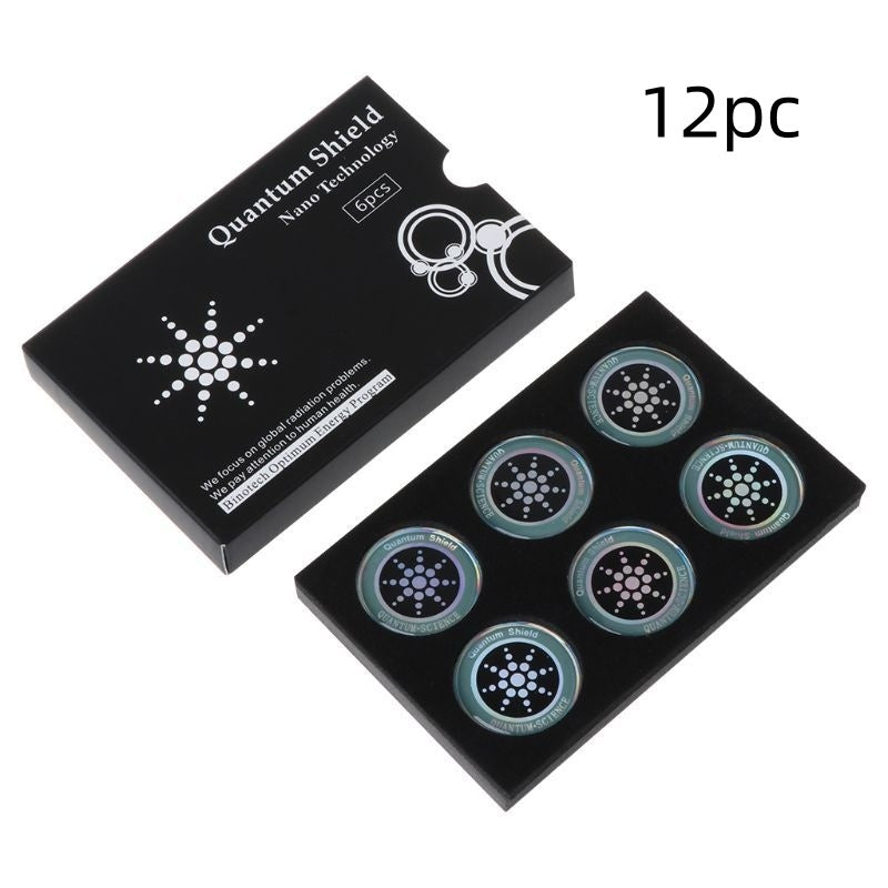JMT-519946 Cell Phone Radiation Protection Stickers – Nano-Anion Silicone, 6 Pack, Round Design, Reduces Radiation Emissions and Extends Battery Life