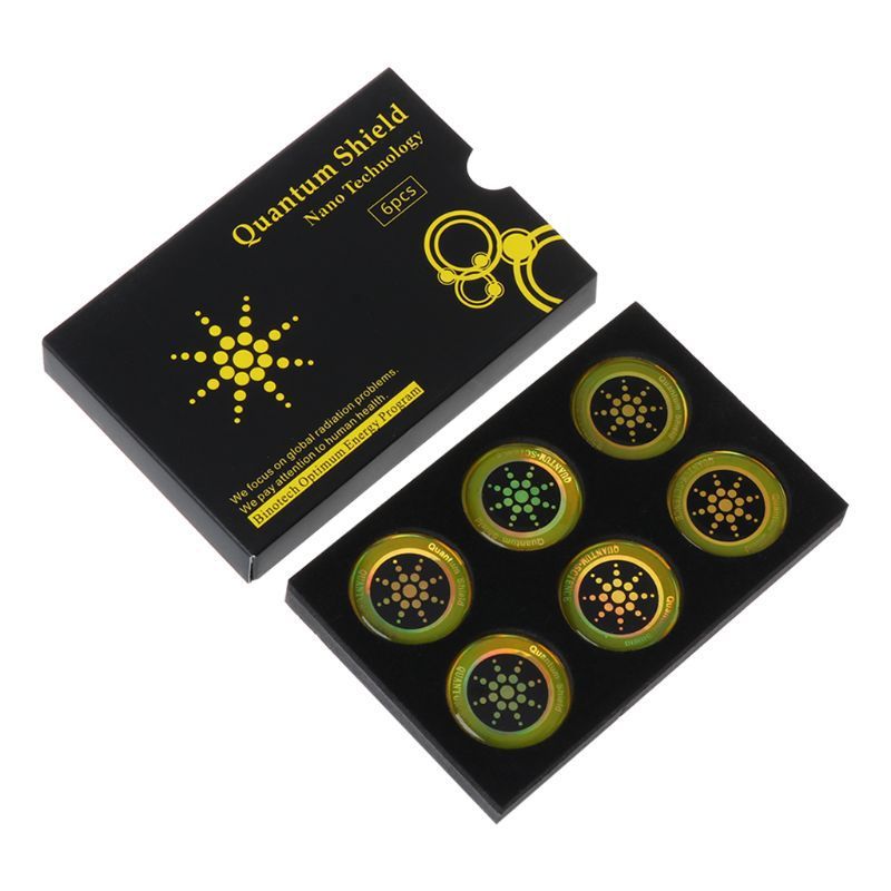 JMT-519946 Cell Phone Radiation Protection Stickers – Nano-Anion Silicone, 6 Pack, Round Design, Reduces Radiation Emissions and Extends Battery Life