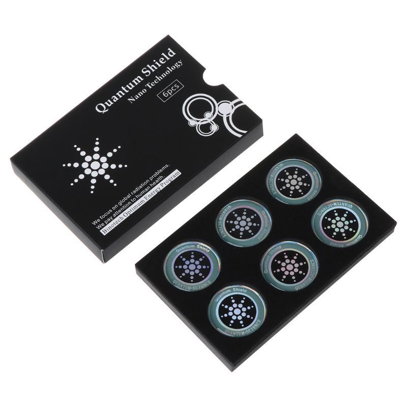 JMT-519946 Cell Phone Radiation Protection Stickers – Nano-Anion Silicone, 6 Pack, Round Design, Reduces Radiation Emissions and Extends Battery Life