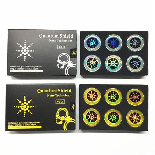 JMT-519946 Cell Phone Radiation Protection Stickers – Nano-Anion Silicone, 6 Pack, Round Design, Reduces Radiation Emissions and Extends Battery Life