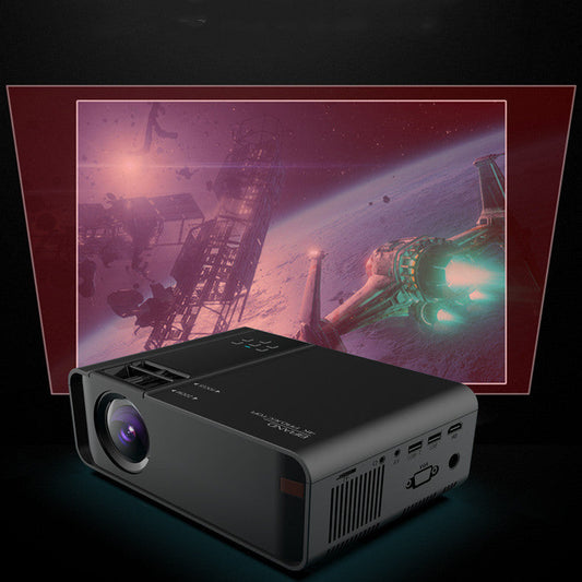 JMT-519946 Wireless HD Home Projector with Remote Control and High Brightness Lens, 1080P Resolution, Compact Design