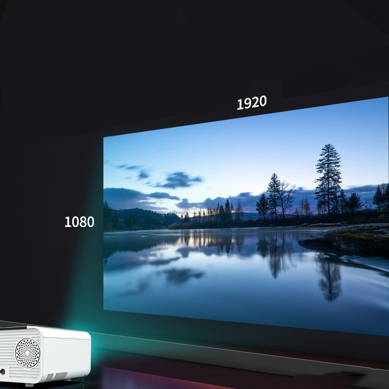 JMT-519946 Wireless HD Home Projector with Remote Control and High Brightness Lens, 1080P Resolution, Compact Design