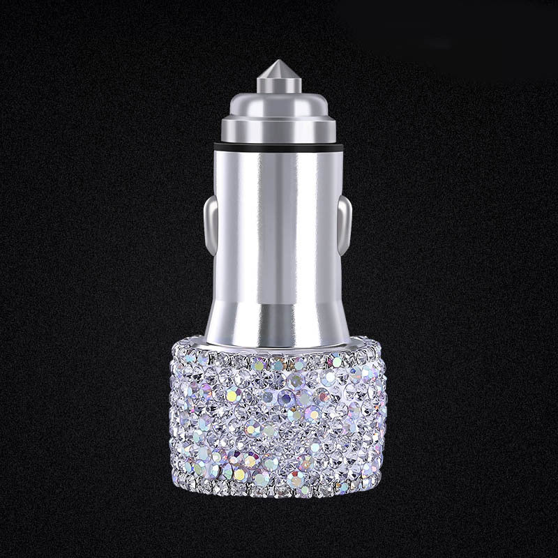 JMT-520266 Dual USB Car Charger with Emergency Hammer and Smart Protection for Mobile Devices