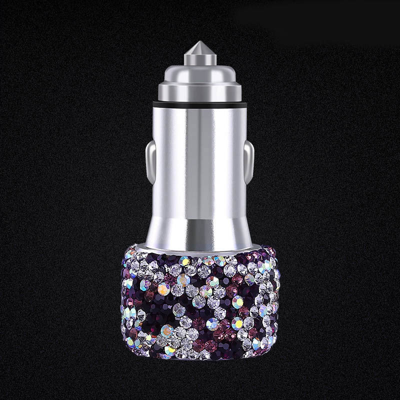 JMT-520266 Dual USB Car Charger with Emergency Hammer and Smart Protection for Mobile Devices
