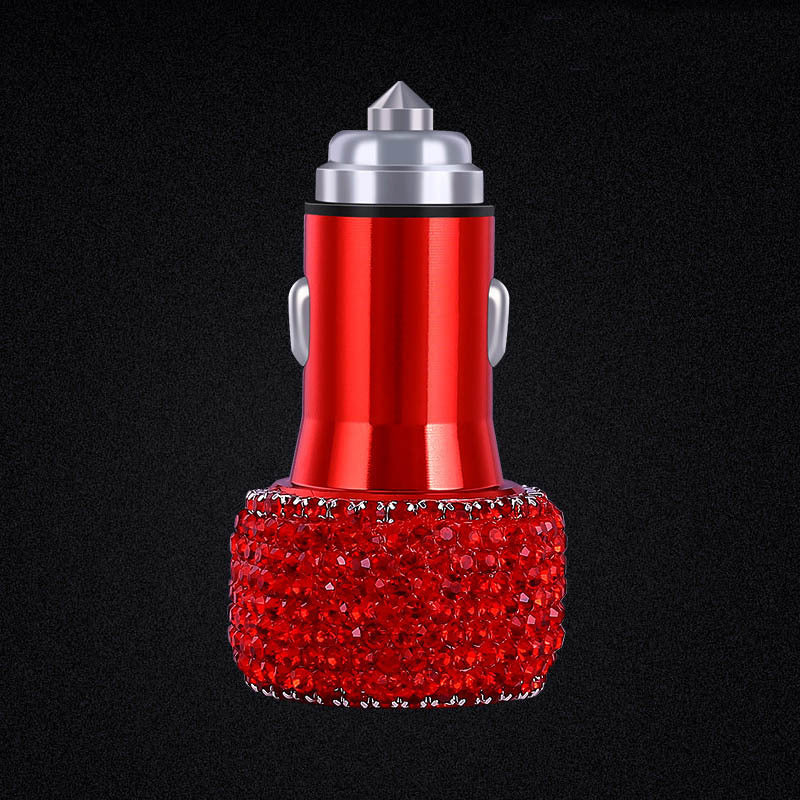 JMT-520266 Dual USB Car Charger with Emergency Hammer and Smart Protection for Mobile Devices