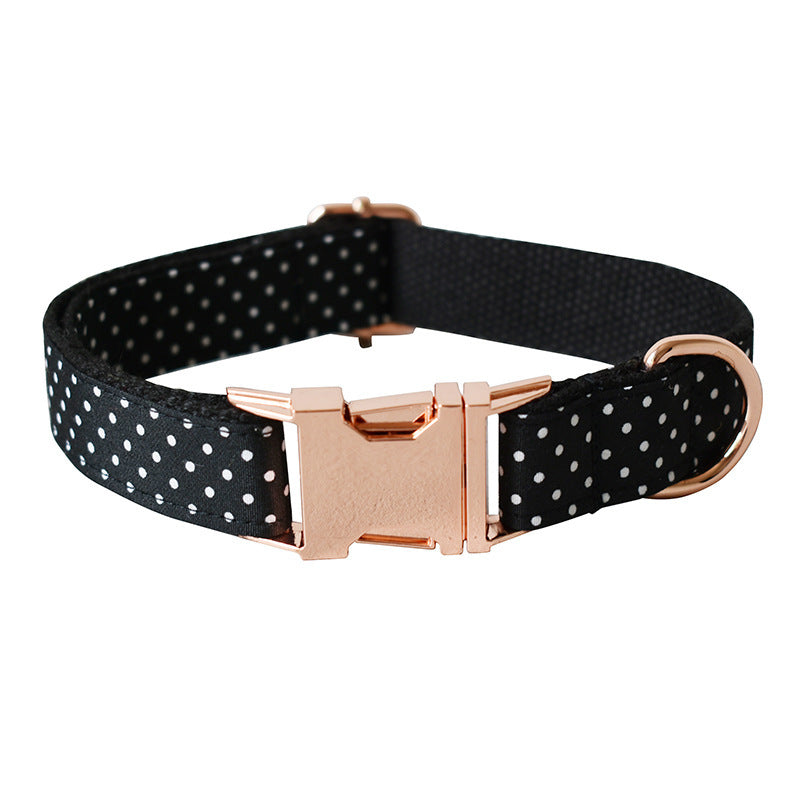 JMT-520586 Polka Dot Pattern Dog Leash and Collar Set in Various Sizes