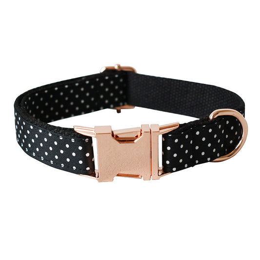 JMT-520586 Polka Dot Pattern Dog Leash and Collar Set in Various Sizes