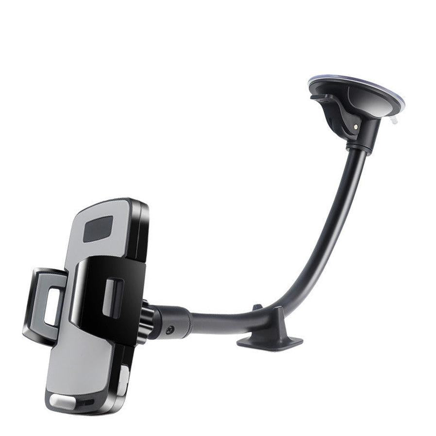 JMT-520778 Universal Car Windshield Suction-Cup Holder for Mobile Phone Navigation - Black PC/Silicone Design