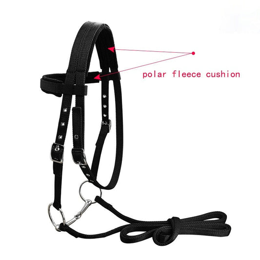 JMT-521418 Adjustable PP Braid Reins with Water Rein Rope - Available in Red, Blue, Black, Sizes Small to Large