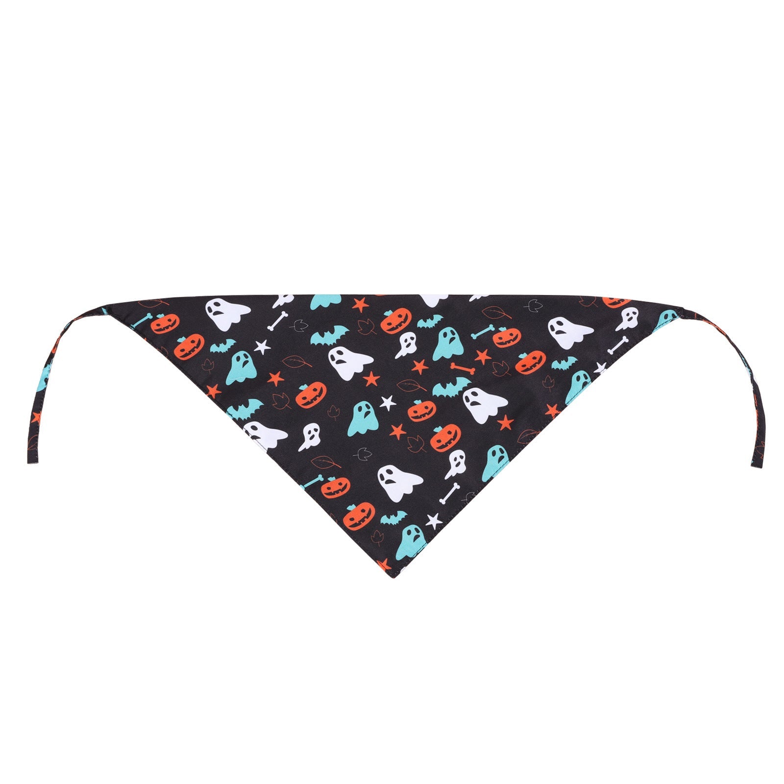 JMT-521546 Halloween Pet Triangle Scarf with Ghost Festival Design, Double Layer Polyester, Customizable Size 33x33x48cm