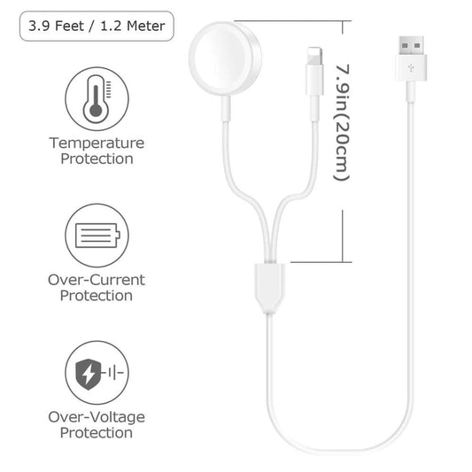 JMT-522250 2-in-1 Wireless Charger and Watch Stand - USB Interface, White