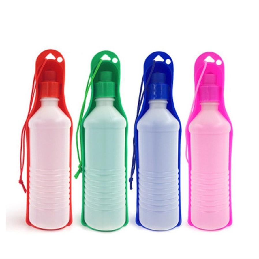 JMT-522250 Portable Dog Water Bottle with Built-in Bowl - 500 ML, Various Colors Available