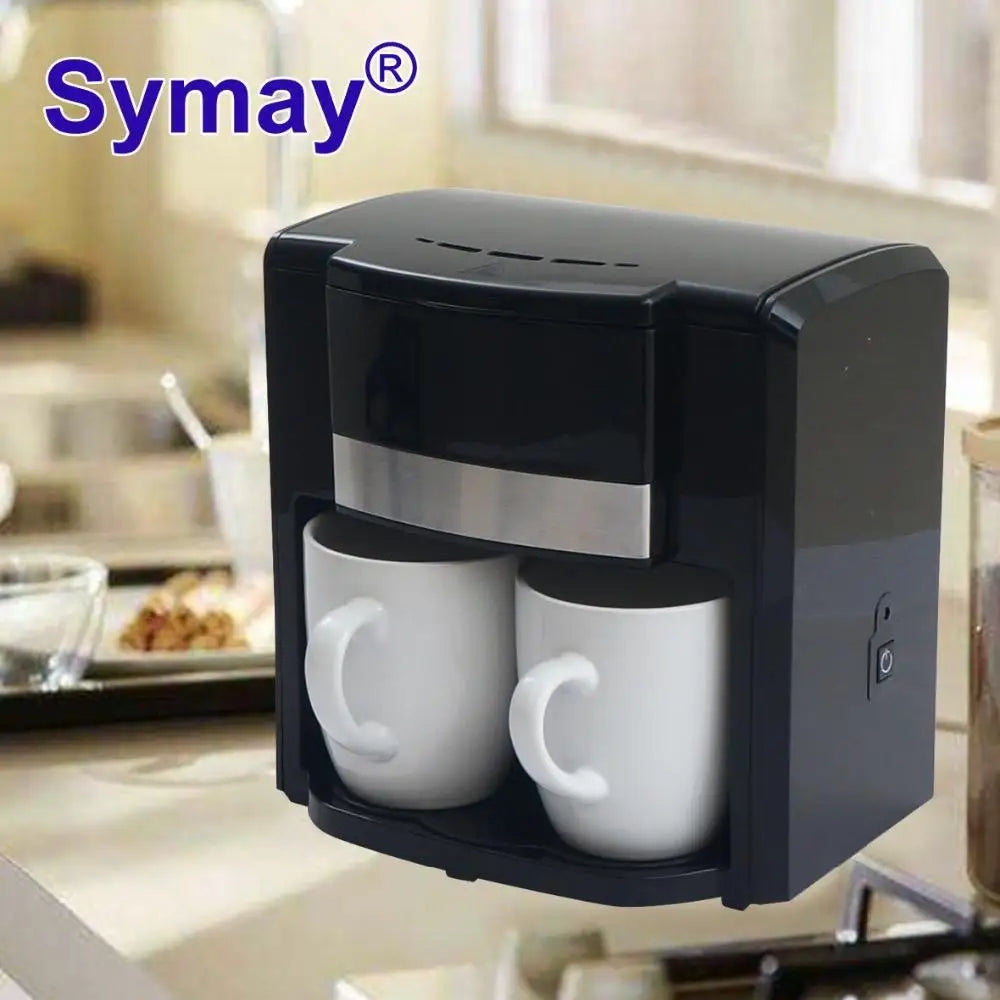 JMT-522506 Electric Drip Coffee Maker for Home Use - Portable Espresso Machine with Two Cups