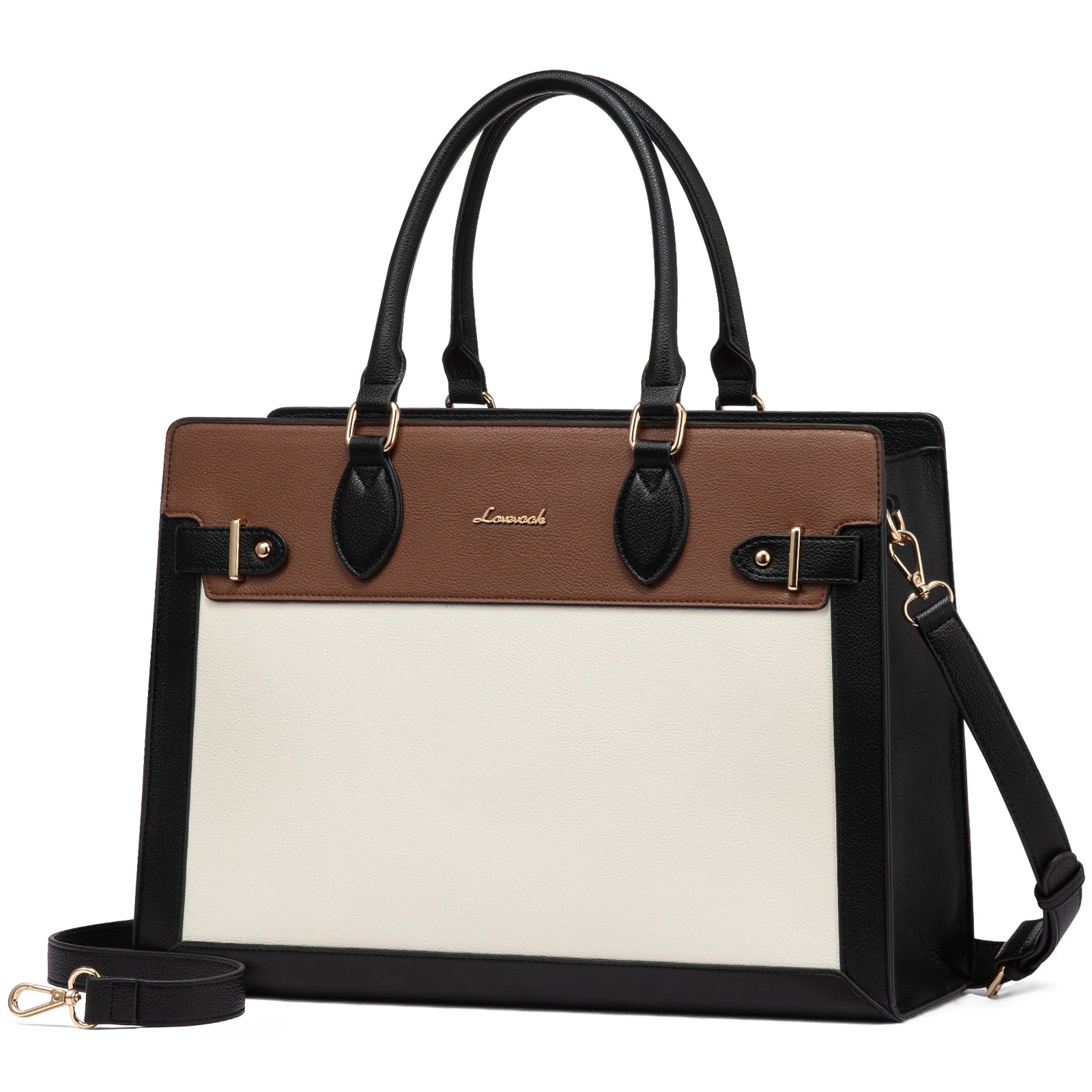 JMT-522954 Laptop Tote Bag for Women - 15.6-17 Inch Waterproof Leather Briefcase for Office and Business Use