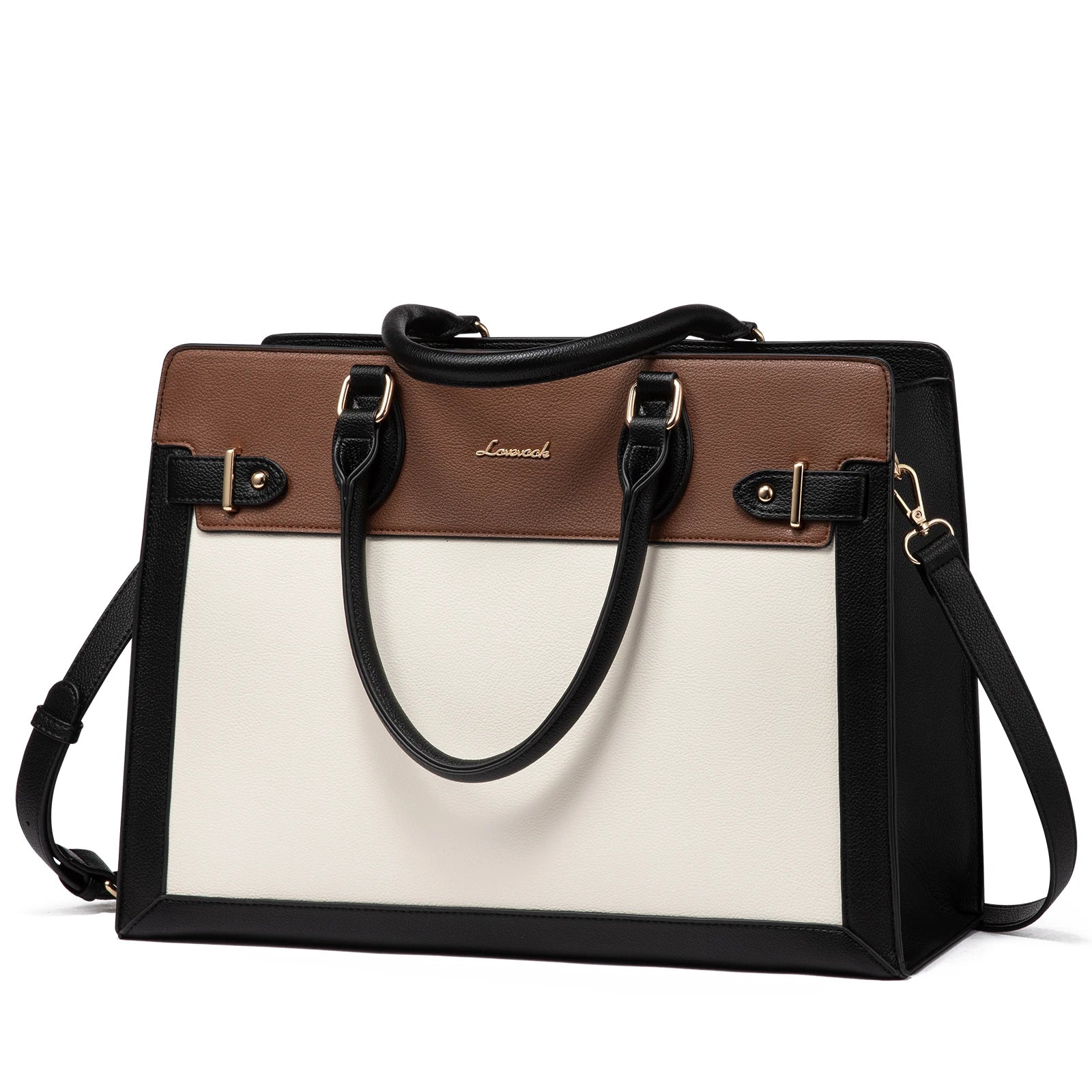 JMT-522954 Laptop Tote Bag for Women - 15.6-17 Inch Waterproof Leather Briefcase for Office and Business Use