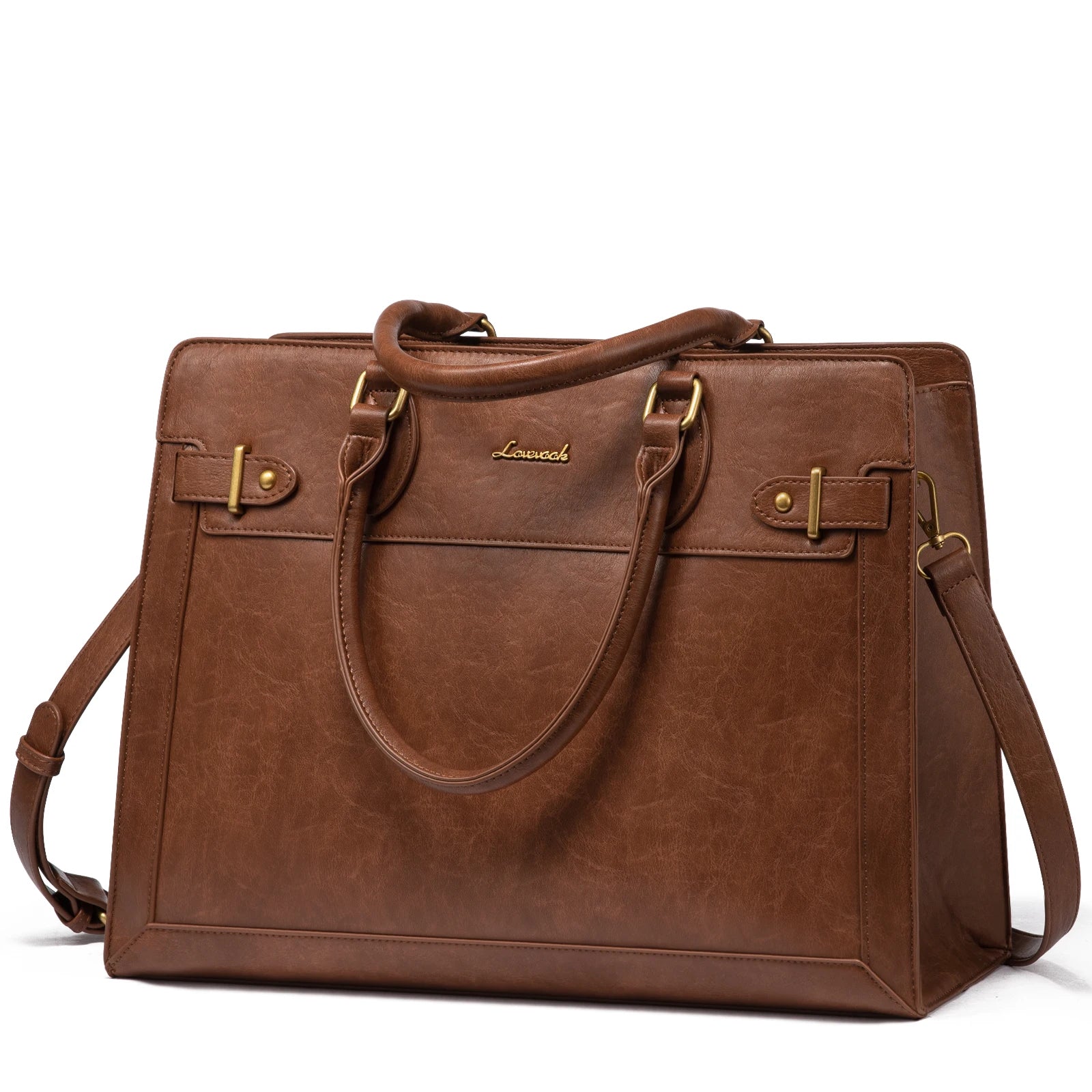 JMT-522954 Laptop Tote Bag for Women - 15.6-17 Inch Waterproof Leather Briefcase for Office and Business Use