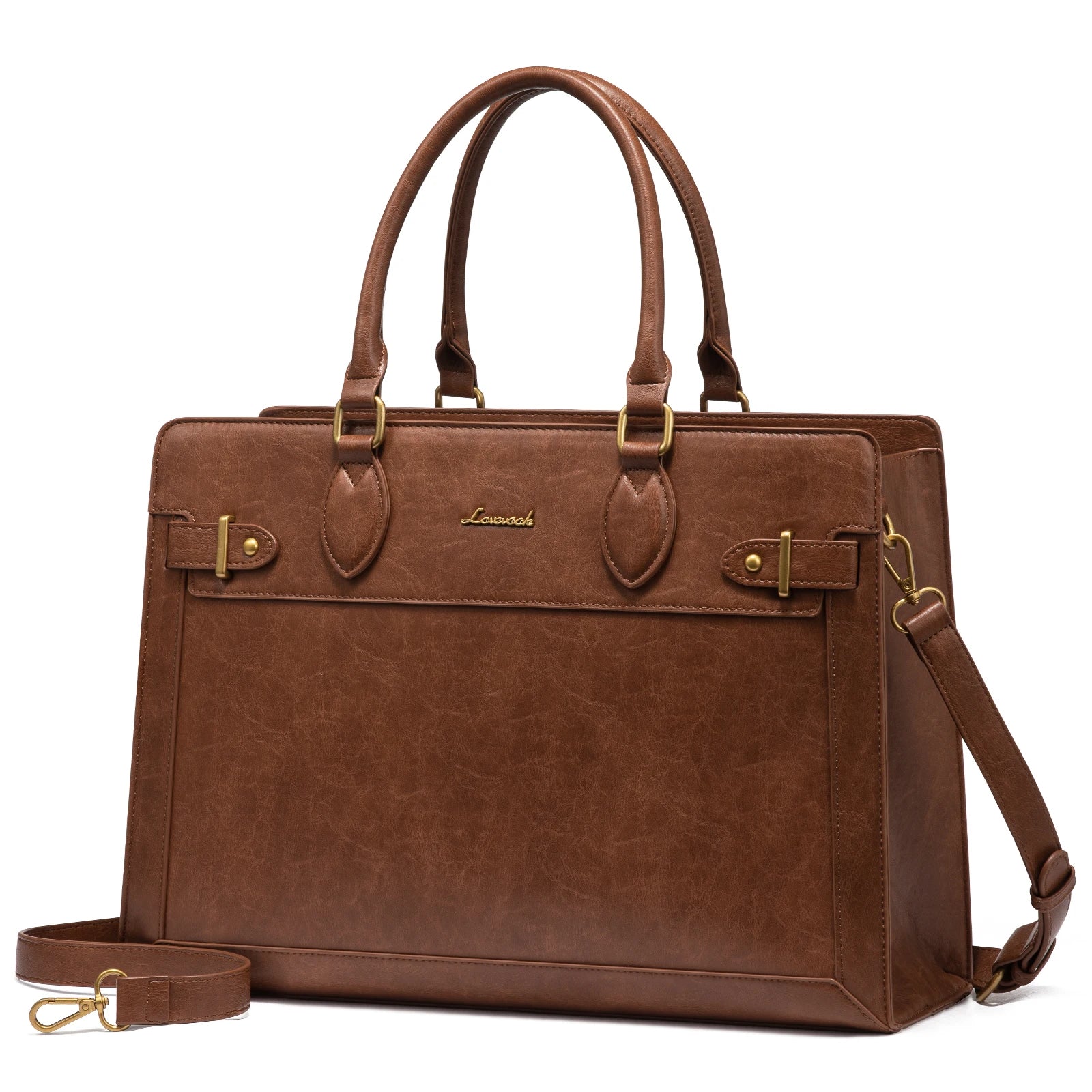 JMT-522954 Laptop Tote Bag for Women - 15.6-17 Inch Waterproof Leather Briefcase for Office and Business Use