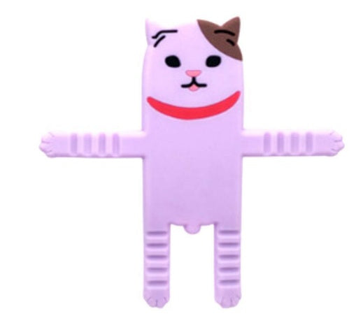 JMT-523082 Cute Cat Adjustable Air Vent Phone Holder for Cars - Rubber, Fits All Phones and Vents