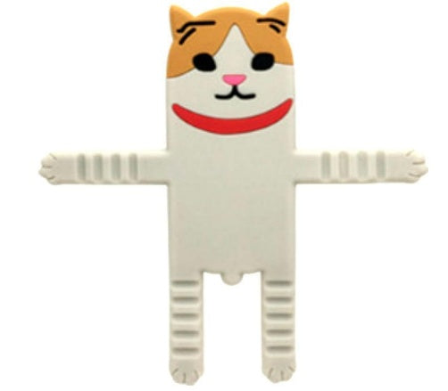 JMT-523082 Cute Cat Adjustable Air Vent Phone Holder for Cars - Rubber, Fits All Phones and Vents