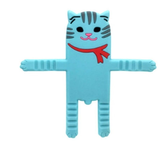 JMT-523082 Cute Cat Adjustable Air Vent Phone Holder for Cars - Rubber, Fits All Phones and Vents