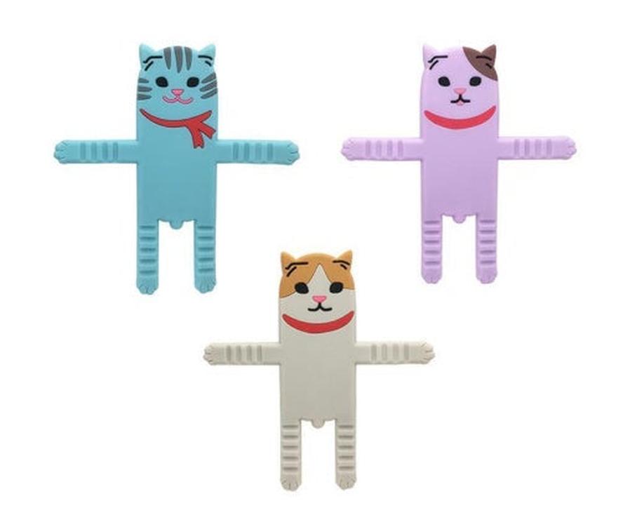 JMT-523082 Cute Cat Adjustable Air Vent Phone Holder for Cars - Rubber, Fits All Phones and Vents