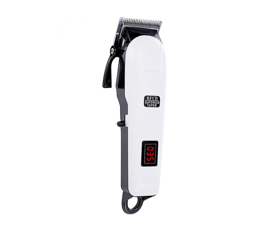 JMT-523210 Electric Hair Clipper with Stainless Steel Cutter Head, LCD Display, Low Noise, USB Rechargeable, Includes Combs and Accessories