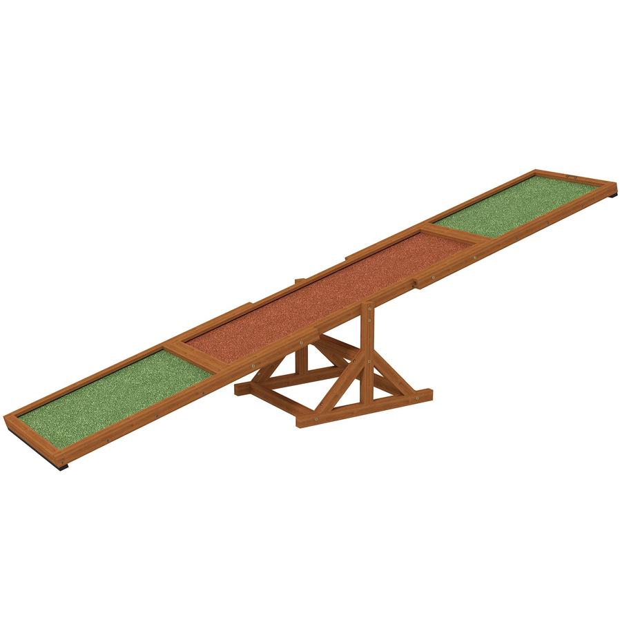 JMT-523210 Wooden Dog Agility Seesaw for Training and Exercise, Weather-Resistant, 82.7" L x 15.7" W x 13.8" H