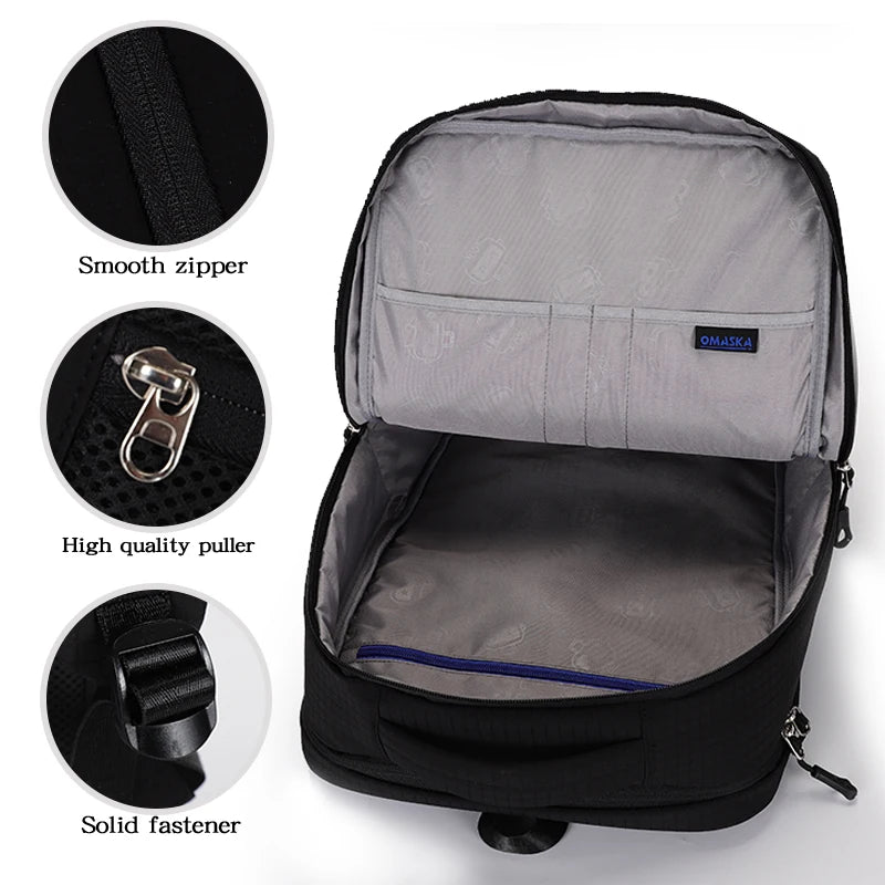 JMT-523402 Custom Logo Men’s and Women’s 17-Inch Business Backpack for Students and Professionals