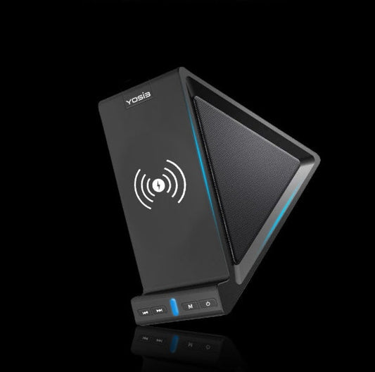 JMT-523402 Multifunctional Bluetooth Speaker with Mobile Phone Stand and Wireless Charging Capability