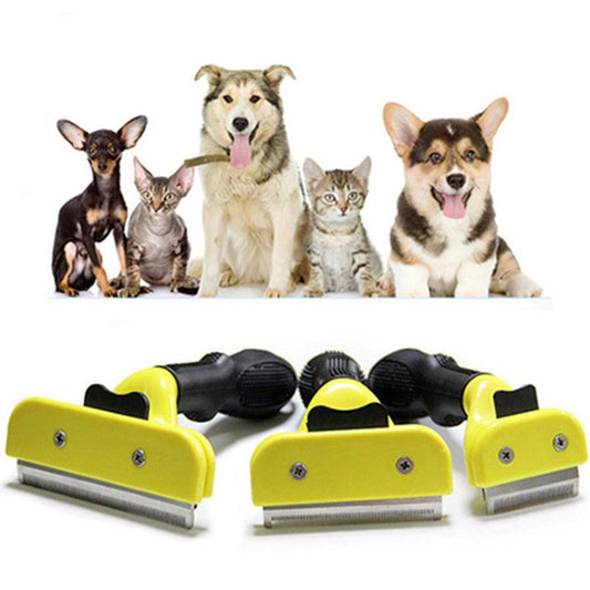 JMT-523466 Self-Blade Pet Grooming Comb with Fashionable ABS Handle