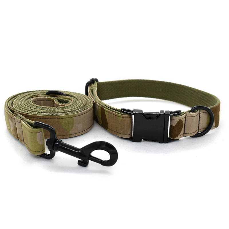 JMT-524042 Camouflage Dog Leash and Collar Set with Bow Tie Accessories