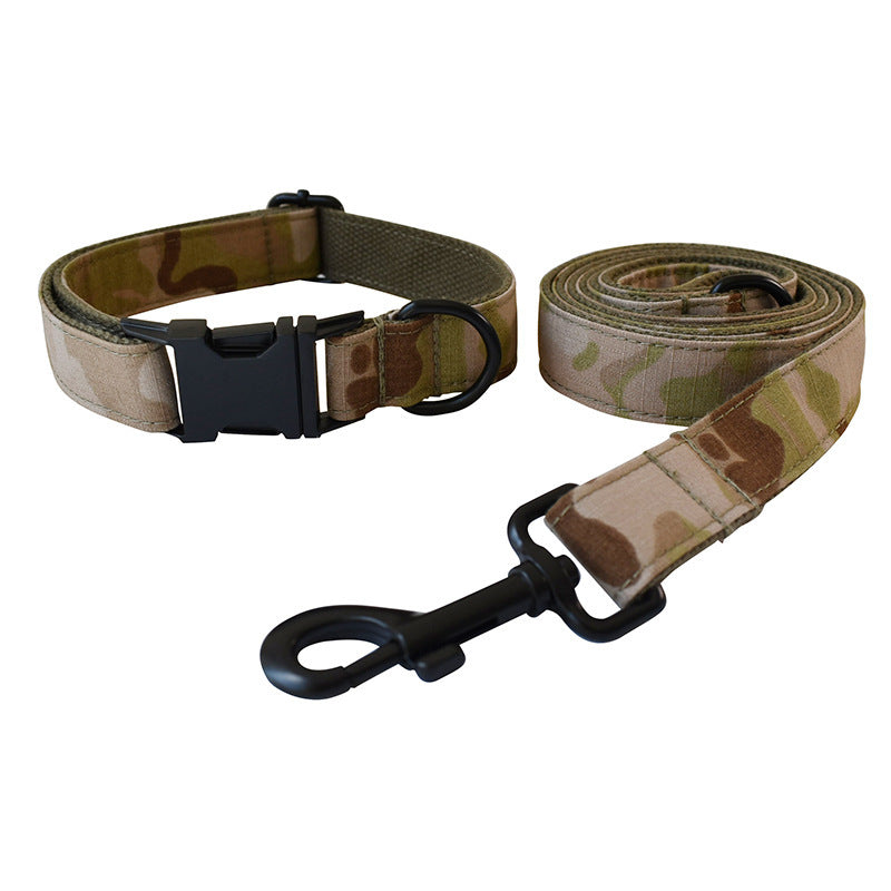 JMT-524042 Camouflage Dog Leash and Collar Set with Bow Tie Accessories