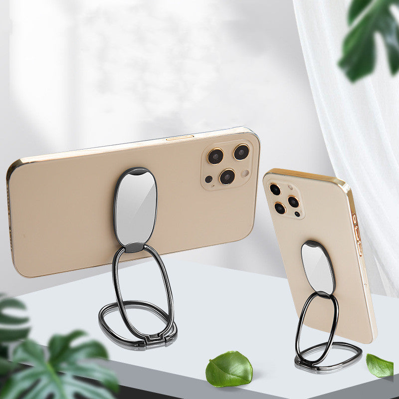 JMT-524234 Foldable Double Ring Mobile Phone Holder - Aluminum Alloy, Multiple Colors Available