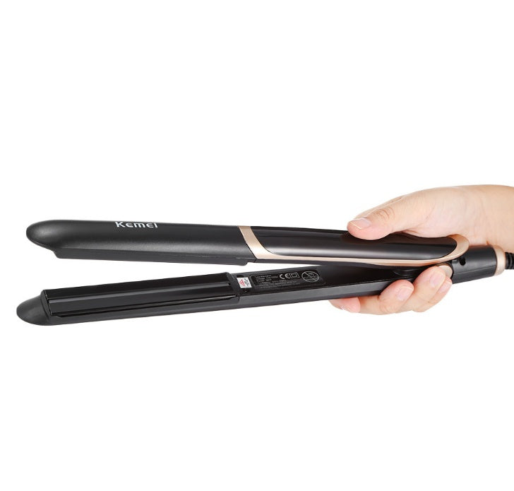 JMT-524362 Ceramic Tourmaline Hair Straightener and Curler with Adjustable Temperature and LED Display