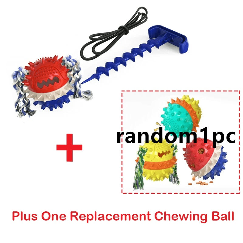 JMT-524362 Outdoor Tying Dog Ground Nail with Traction Rope and Cone Set in Multiple Colors