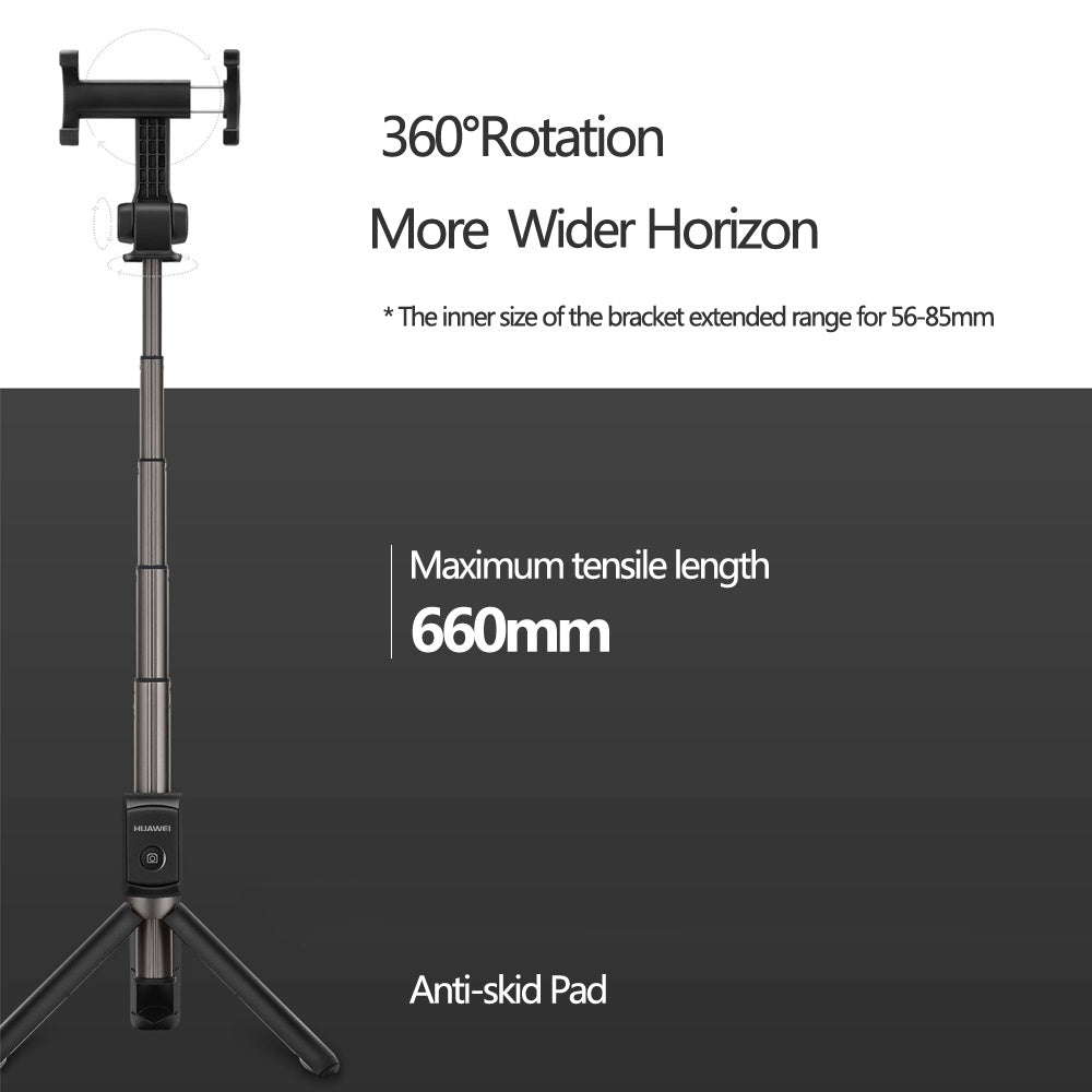 JMT-524554 Bluetooth Wireless Selfie Stick Tripod for iPhone - Black and White, 660mm Extendable, Compact Design