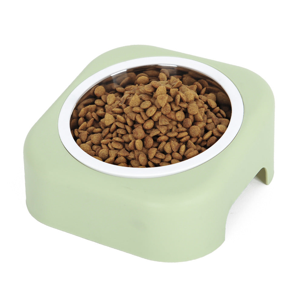 JMT-524554 Stainless Steel Cat Food Tray with Slope Design – Available in Pink, Blue, and Green
