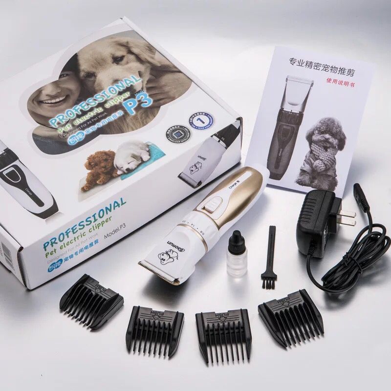JMT-524618 Platinum Dog Hair Shaving Machine - Complete Grooming Kit with Limit Combs and Accessories