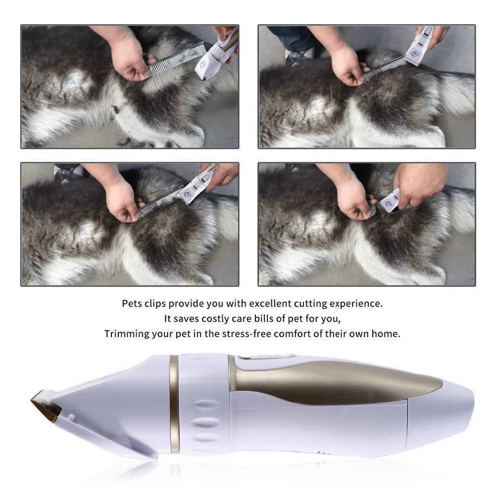 JMT-524618 Platinum Dog Hair Shaving Machine - Complete Grooming Kit with Limit Combs and Accessories