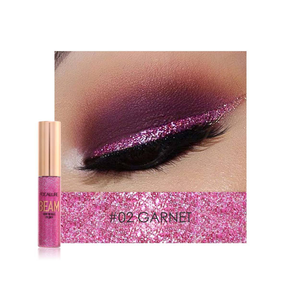 JMT-524810 Pearlescent Liquid Eyeliner in Purple, Silver, Blue, Rose Red, and Peacock Blue