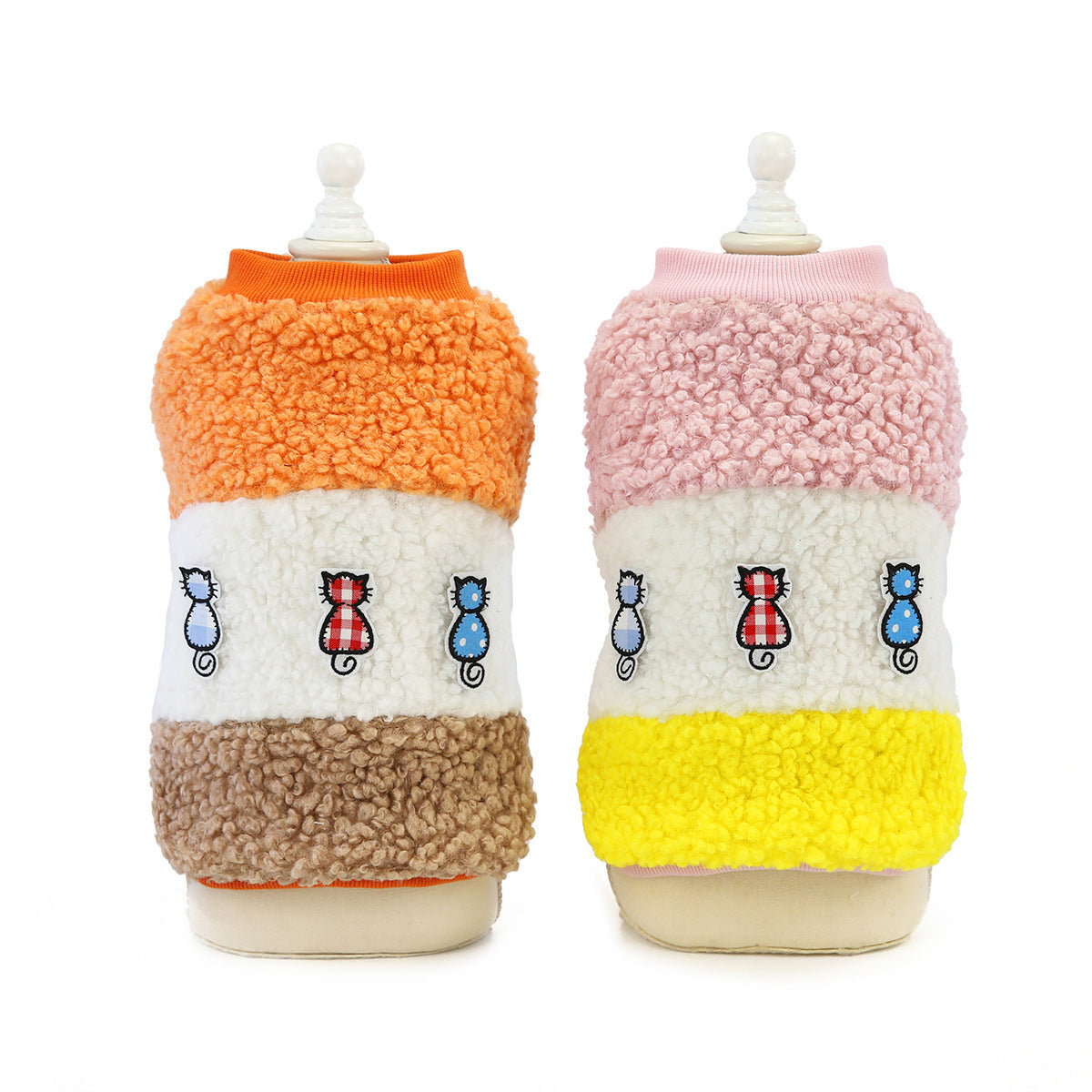 JMT-525002 Cozy Cotton Vest for Pets - Autumn and Winter Fashion in Orange and Pink