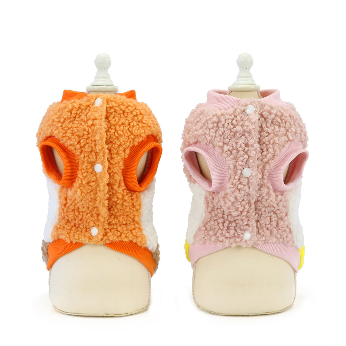 JMT-525002 Cozy Cotton Vest for Pets - Autumn and Winter Fashion in Orange and Pink