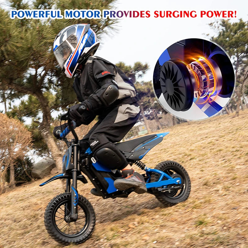 JMT-525130 Electric Dirt Bike for Kids - 36V 300W Lightweight Racing Dirt Bike with Durable Aluminum Frame , Top Speed 27.9 mph