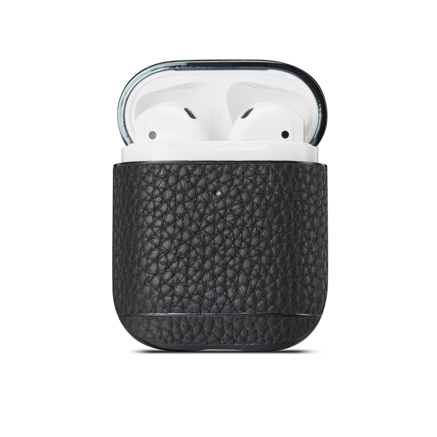 JMT-525194 Leather Lychee Pattern Case for AirPods 1/2 with Electroplating Finish