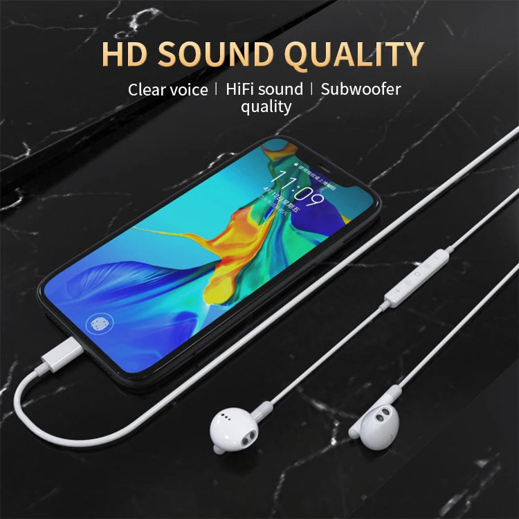 JMT-525194 Wired Bass Boosted Type-C Earphones with Microphone for iPhone 15, Samsung, and Google Devices