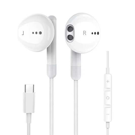 JMT-525194 Wired Bass Boosted Type-C Earphones with Microphone for iPhone 15, Samsung, and Google Devices